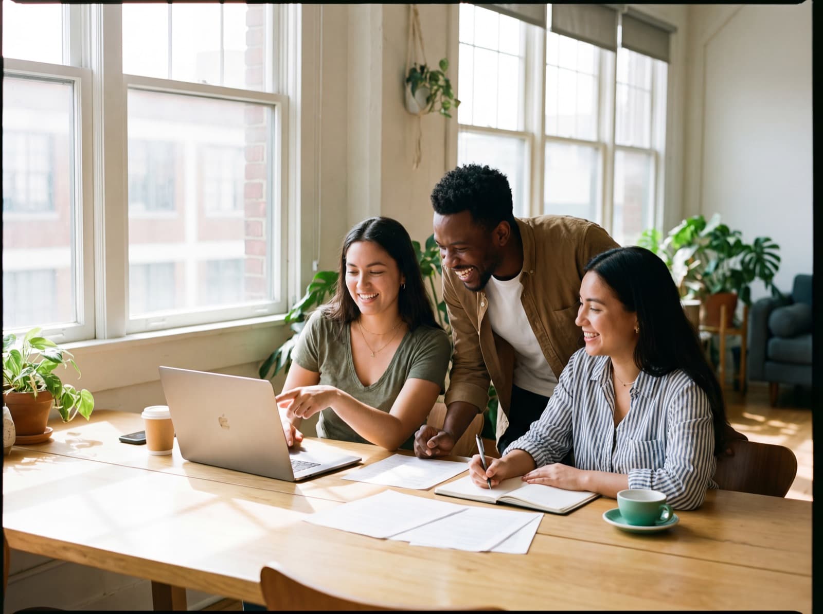 A group of people collaborating in a workshop